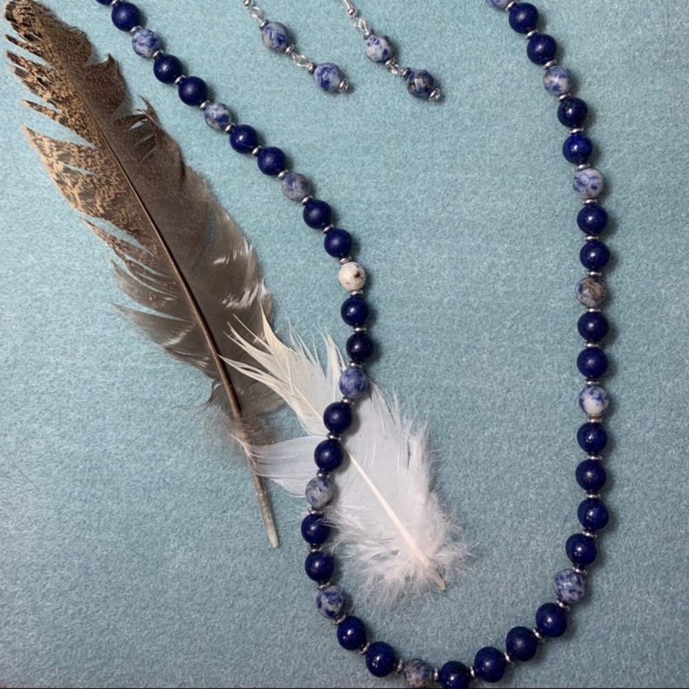 Lapis lazuli & Sodalite genuine gemstone jewelry